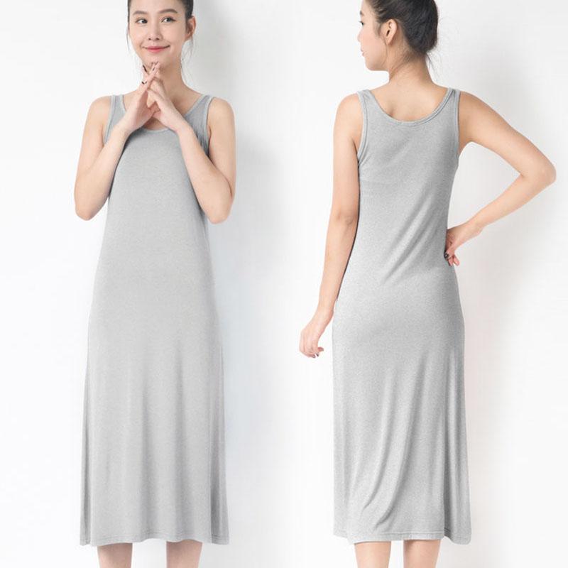 Modal Vest Dress Women's Summer Style Inner Long Skirt All-match Dress