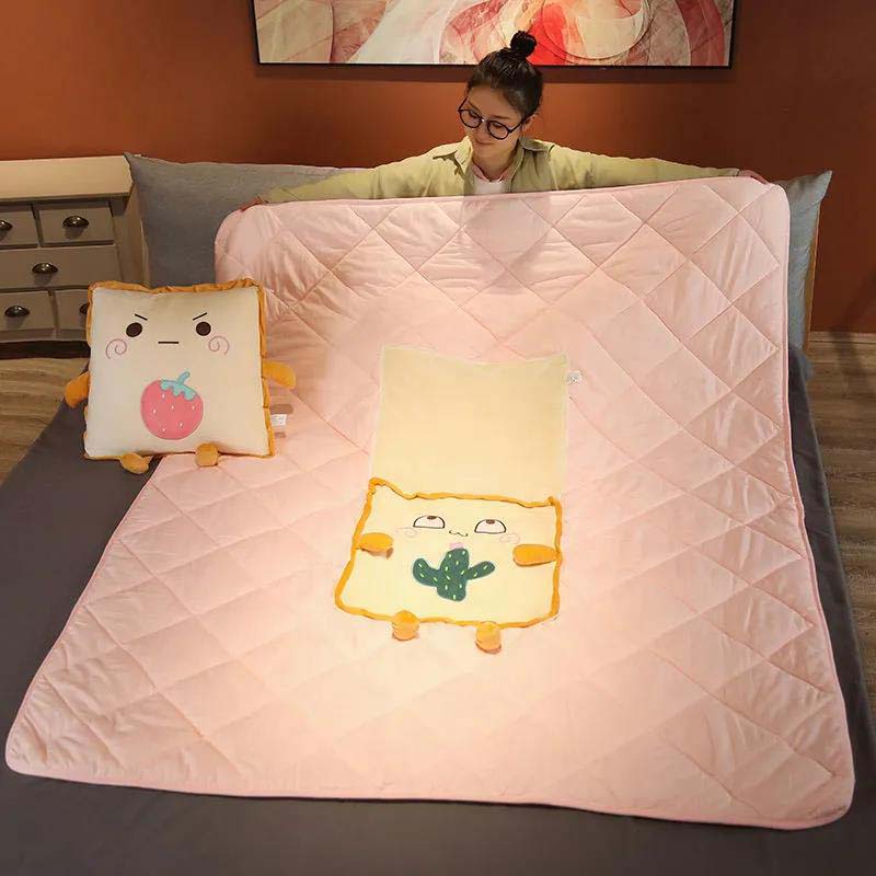 Doll Pillow Quilt Dual-use Office Nap Small Pillow Blanket Two-in-one Four-season Pillow