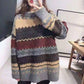 Hong Kong Wind Winter Pullover Sweater Women Loose Loose Lazy Round Neck Long Sleeve Bottoming Shirt