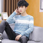 Sweater Men's Round Neck Autumn Coat Top Clothes Winter Warm and Comfortable Knit Sweater Bottoming Shirt Jacket Men