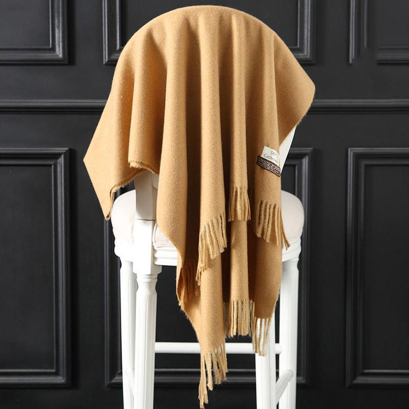 Winter Cashmere Scarf Women Thick Warm Shawls Wraps Lady Scarves Fashion Tassels Pashmina Blanket