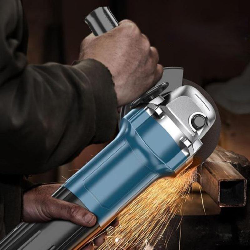 1600W Blue Knight Home Angle Grinder Deluxe Set Handheld Polisher Cutter Multi-function Electric Grinder