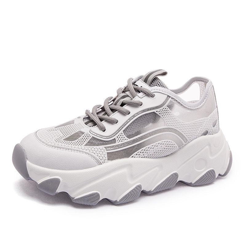 Sneaker Shoes Women Platform Shoes Summer White Wedges Sneakers Ladies Trainers Chunky Sneakers Women  Shoes