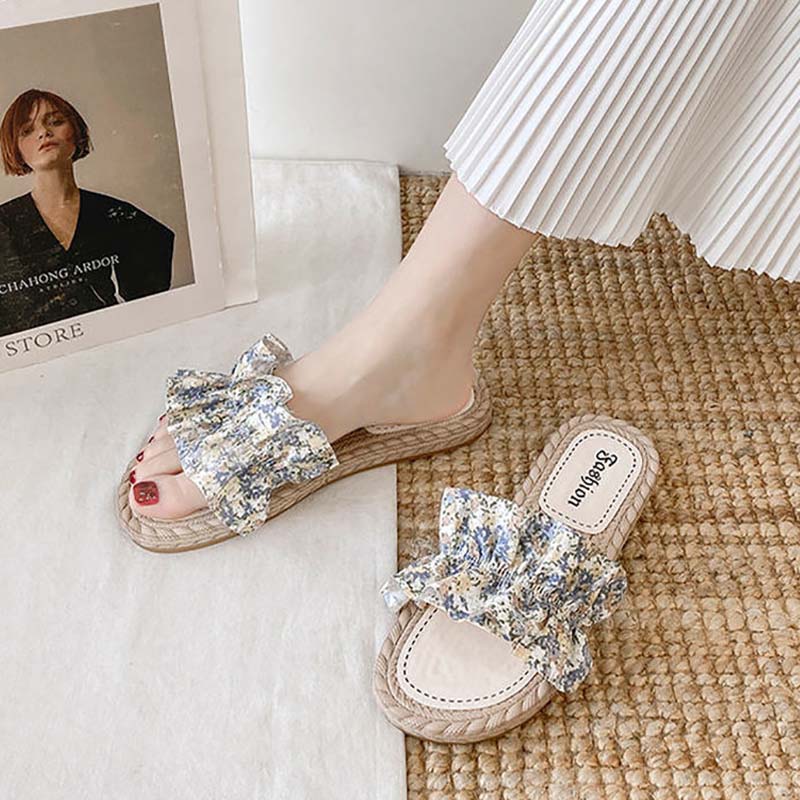 Flower Fairy Sandals and Slippers for Women's Outer Wear Summer Fashion All-match Beach Shoes