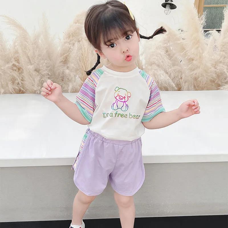 Girls' Summer Clothes Children's Summer Western Style Children's Summer Suits Female Baby Two-piece Suit