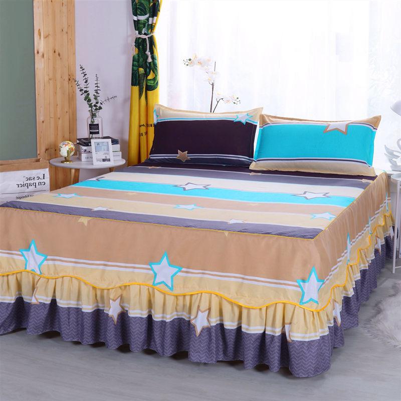 Non-slip Bedspread Bed Skirt Three-piece Bed Skirt Pillowcase Korean Simmons Protective Cover Household Daily Necessities