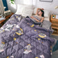 Summer Ice Silk Cool Quilt Four Seasons Universal Soft Washed Cotton Skin-friendly Feather Velvet Air-conditioning Quilt