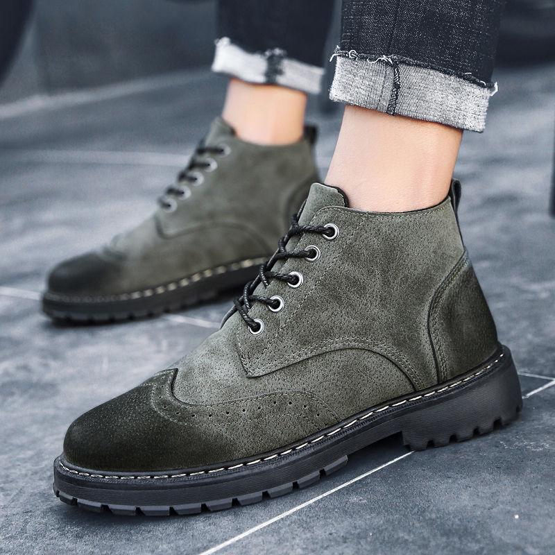 Autumn Winter Man Martin Boots High Top Male Ankle Boots Men Shoes Lace Up Work Tooling Boots Retro