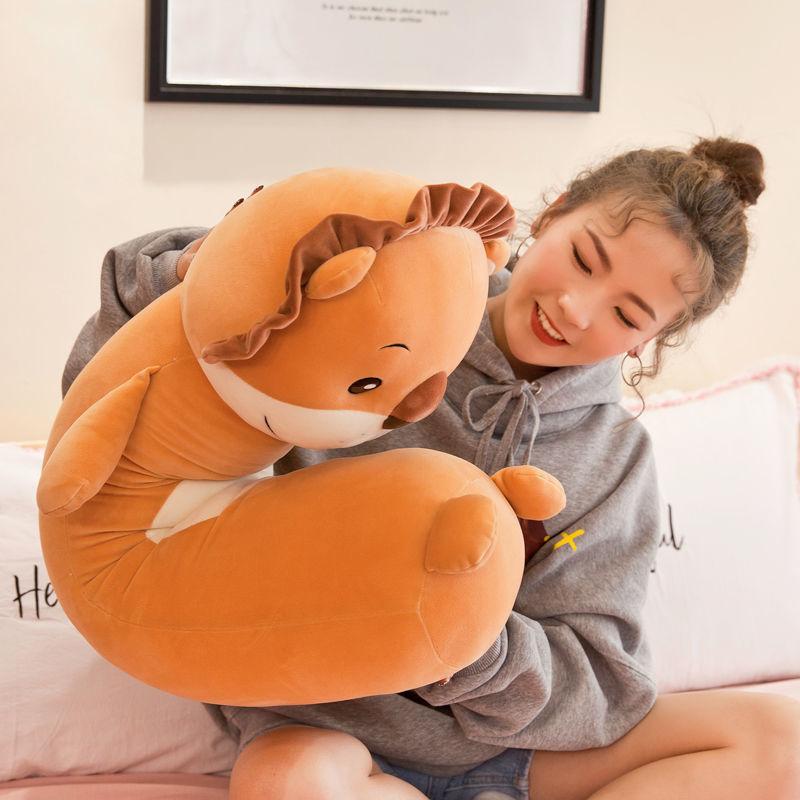 Cute Little Animal Pillow Plush Long Pillow Soft Children Sleep Plush Toys Lovely Kids Birthday Gift Dolls