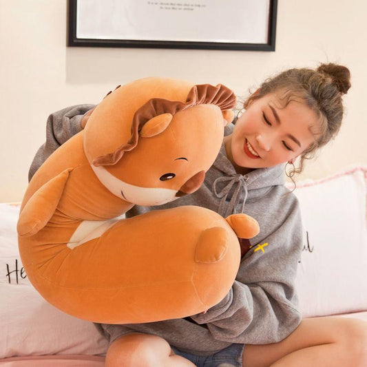 Cute Little Animal Pillow Plush Long Pillow Soft Children Sleep Plush Toys Lovely Kids Birthday Gift Dolls