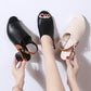 Sandals Women's Summer Fashion Outer Wear One-word Buckle High-heeled Fashion All-match Thick-heeled Fish Mouth Open-toe Women's Shoes
