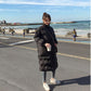 Women's Cotton-padded Jacket Over The Knee Mid-length Stand-up Collar Bread Jacket Down Coat Cotton-padded Jacket