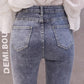 Fashion Women Flare Jeans Stretch High Waist Lifting Buttocks Wide Leg Denim Pants