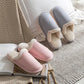 Autumn and Winter Pure Cotton Slippers Striped Design Indoor Non-slip Soft-soled Shoes Warm Simple Plush Cotton Shoes