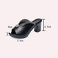 Summer Rhinestone Casual Thick-soled High-heeled Shoes Thick-heeled Slippers Women's Waterproof Platform Non-slip Sandals and Slippers