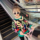 Girls Long-sleeved Spring and Autumn Two-piece Set Simple Fashion Letter Printing Pullover Sweater Slim Trousers Sports and Leisure Children Clothing