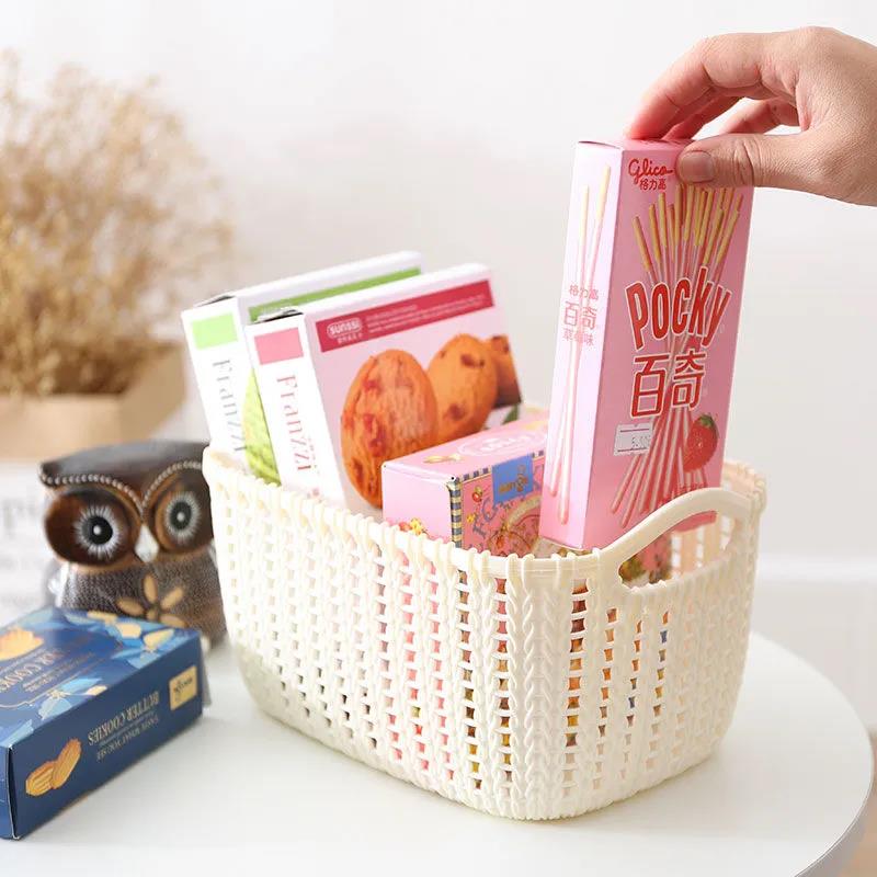 Imitation Vine Desktop Storage Basket Plastic Baskets Clothing Basket Bathroom Supplies Storage Basket