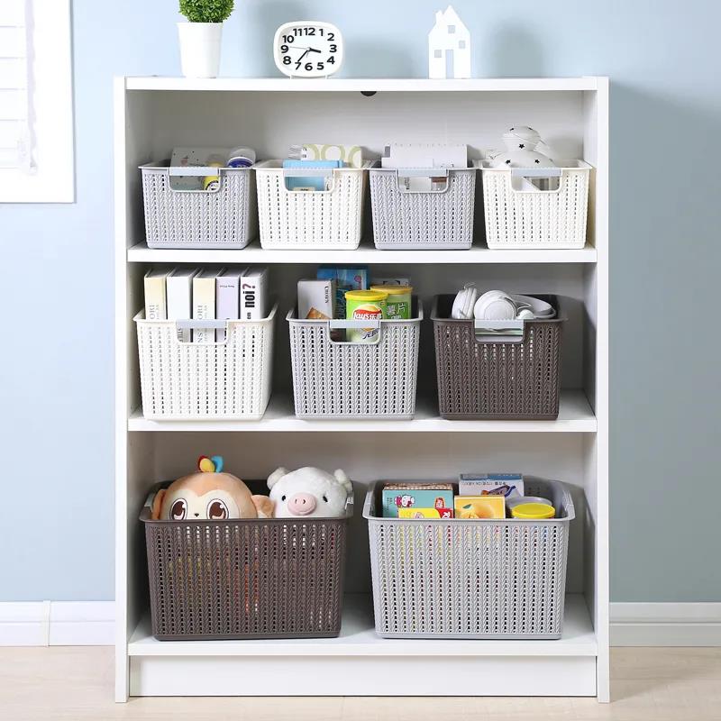 Plastic Large Storage Basket Living Room Organizes Children's Toys Supplies Storage Box