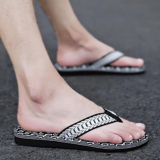 Summer Men's Slippers Flip-flops Non-slip Soft Bottom Outside Wear Beach Sandals