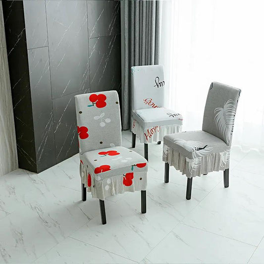 Jacquard Chair Cover Fabric Removable Protector Cushion High Back Seat Covers For Sofa Armchairs Kitchen Dining Room 1Pc
