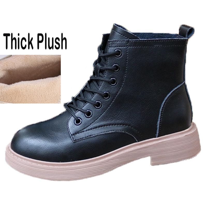 Fashion Ankle Boots Autumn Winter Ankle Boots Women Boots Work Shoes Round Toe Lace-Up Women Shoes
