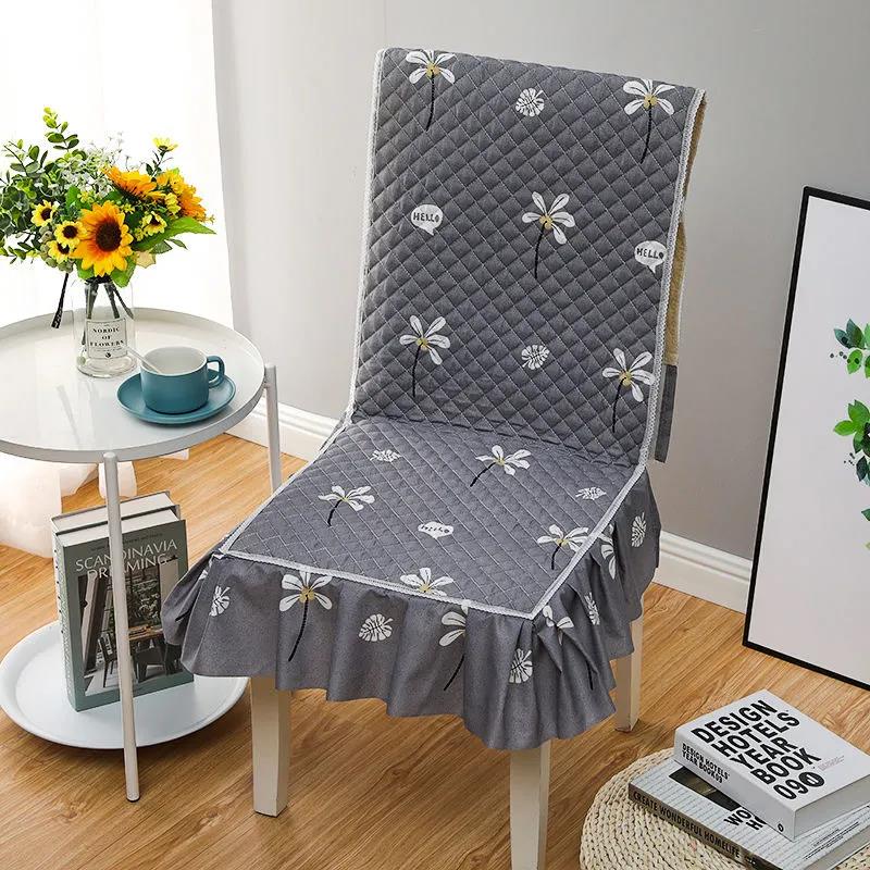 Cushion Integrated Set Chinese Lace Chair Cushion Household Simple Thickened Non-slip Dining Table and Chair Cover