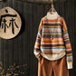 Round Neck Sweater Women Ethnic Style Vintage Thick Warm Knitted Sweater Loose Large Size Pullover Sweater Autumn and Winter