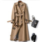 Women's Mid-length Windbreaker Spring and Autumn Plus Size British Style Coat Over The Knee Coat