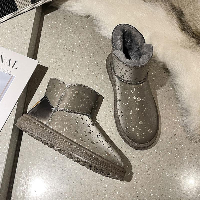 Winter Snow Boots Women's Thick Waterproof Soft-soled Warm Shoes Non-slip Thick-soled Short Tube Snow Cotton Shoes Women