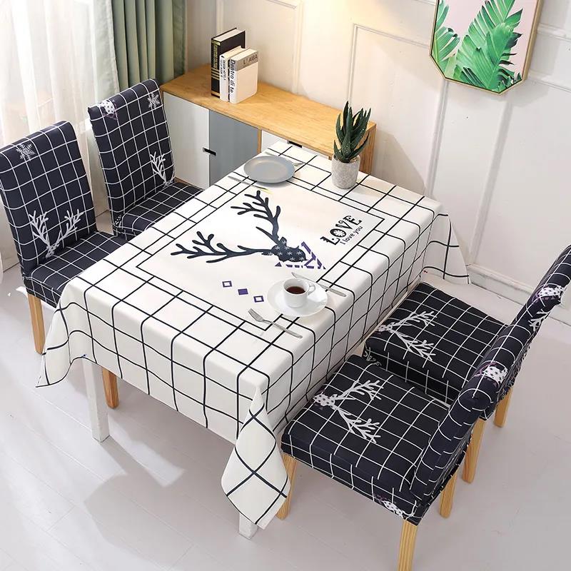 Two-installed Chair Cover Universal Simple Cotton Linen Waterproof Stretch Chair Cover Household