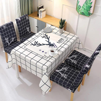 Two-installed Chair Cover Universal Simple Cotton Linen Waterproof Stretch Chair Cover Household