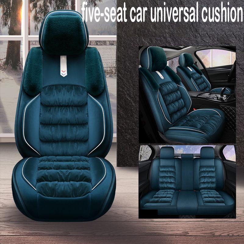 Warm and comfortable plush seat cover car seat fully surrounds 5 seat car seat winter