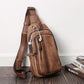 Chest Bag Male Large Capacity with Headphone Hole Shoulder Bag Outdoor Sports and Fitness Pockets