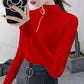 Zipper Turtleneck Women Sweater Solid 2019 Winter Fashion Sweater Ladies Slim Sexy Knitted Pullovers