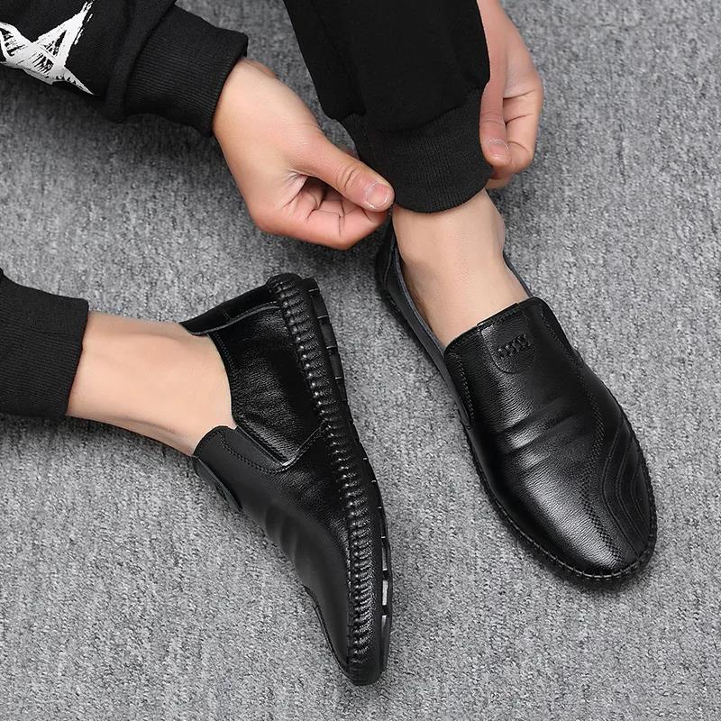 Leather Shoes Non-slip Waterproof Oil-proof Shoes Black Working Men's Leather Shoes