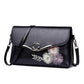 Female Crossbody Bags Women Shoulder Messenger Bags Casual Portable PU Leather Multi-Layere Embroidered