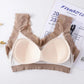 Korean Version Comfortable Breathable Skin-friendly No Steel Ring Gathered Sexy Lace Beautiful Back Elastic Close-fitting Women's Underwear Bra
