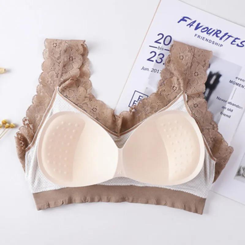 Korean Version Comfortable Breathable Skin-friendly No Steel Ring Gathered Sexy Lace Beautiful Back Elastic Close-fitting Women's Underwear Bra