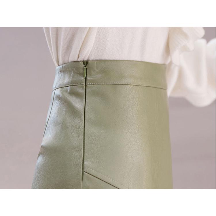 Women's High Waist PU Faux Leather Skirt A-Line Above Knee Mini Women Skirts Jupe Femme Faldas Mujer