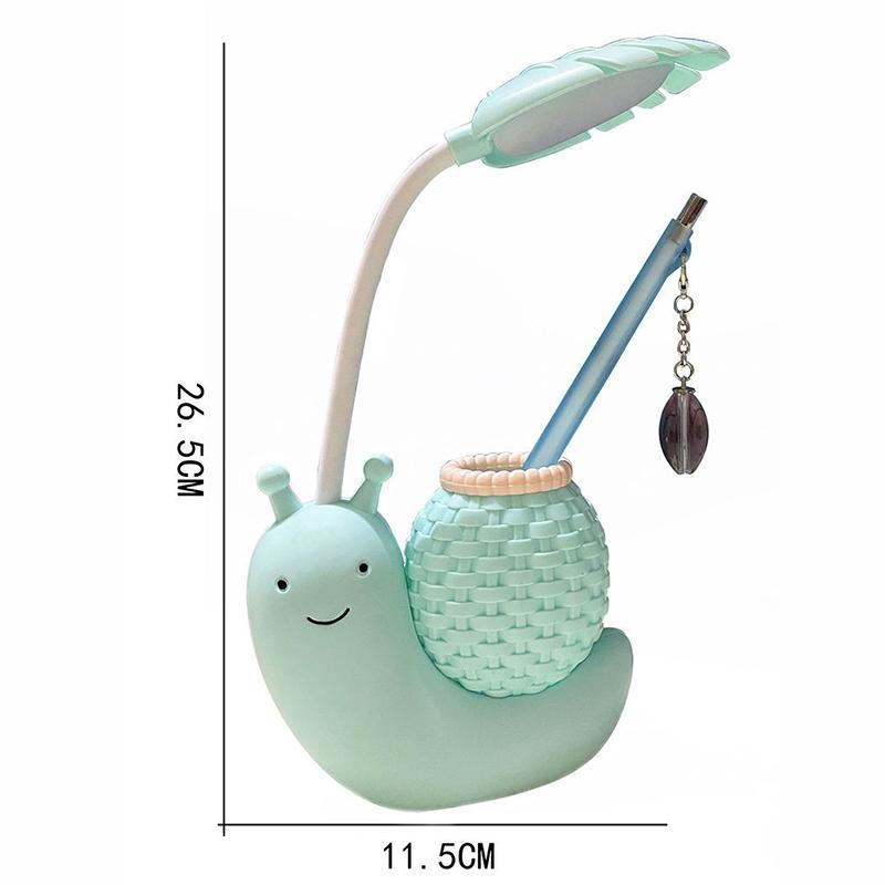LED Cute Pen Holder Desk Lamp Eye Protection Learning Plug Dual-use Dormitory Bedside Reading and Writing Lamp Bedroom Night Light