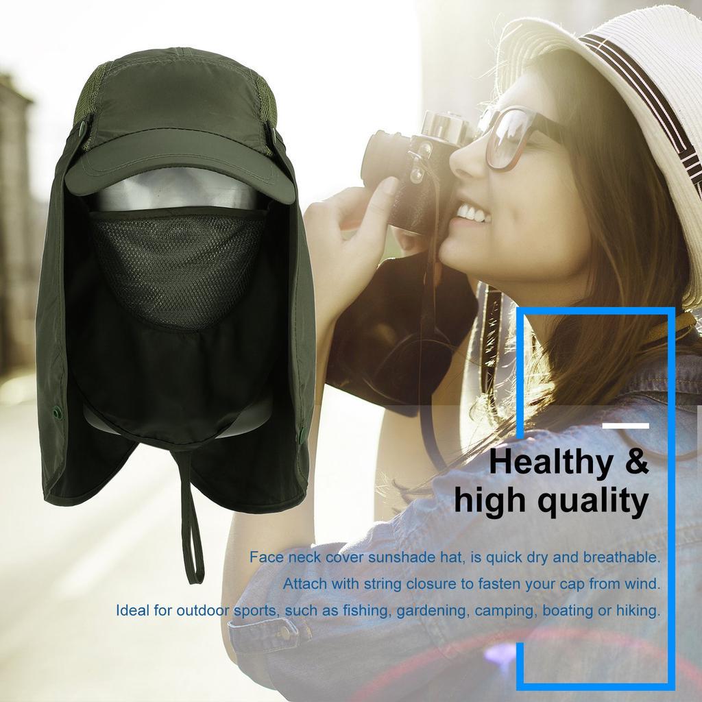 Quick Dry Unisex Outdoor Sport Fishing Hiking Face Neck Cover Sun Cap Sunshade