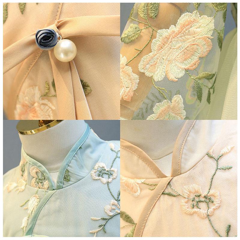 Children's Clothing Girls Hanfu Spring and Autumn Chinese Style Dress Fairy Dress Children Princess Dress with Fluffy Yarn