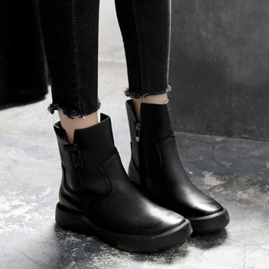 Autumn Winter Boots Women Flat Shoes Female Martin Boots Fashion All Match Ankle Boots Botas