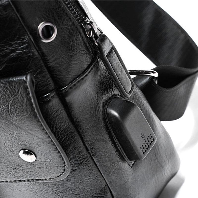 Chest Bag Male Black Multi-pocket Dark Buckle Crossbody Outdoor Sports Shoulder Bag