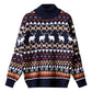 WTEMPO Large Size Christmas Couple Sweater Round Neck Sweater Soft Casual Knitted Sweater Winter Warm Pullover