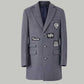 Men Casual Coat Woolen Trench Coat Business Male Solid Overcoat Med- Long Jackets Tops Men's Jacket