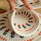 Cotton Hand-woven Printed Placemats Retro Country Style Round Coaster Insulation Mat Autumn and Winter Dining Table Mat