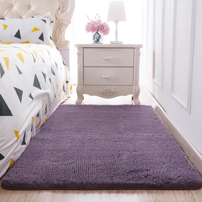 Plush Carpet Living Room Bedroom Room Female Growth Square Floor Mat