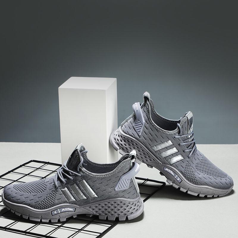 Men's Shoes Korean Breathable Flying Woven Shoes Casual Sports Wild Men's Running Shoes Lightweight and Deodorant