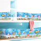 Blue underwater world cute stickers children's room kindergarten decorative wall stickers